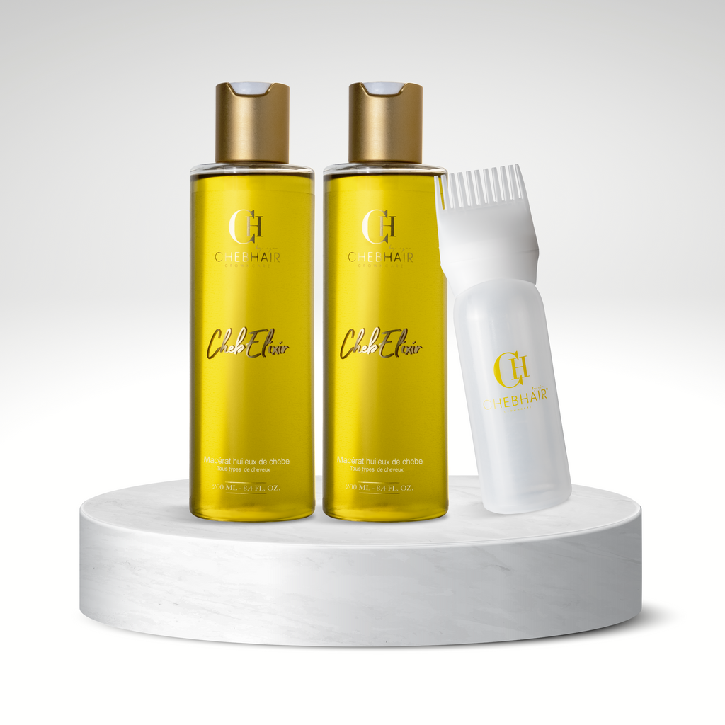 2 Bain d'huile Chebelixir + Applicateur d'huile OFFERT ( 3 mois de soins)