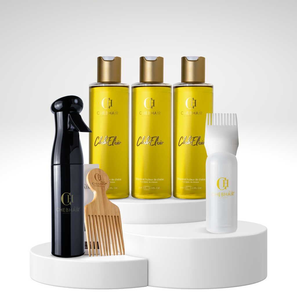 3 Bain d'huile ChebElixir + accessoires OFFERT