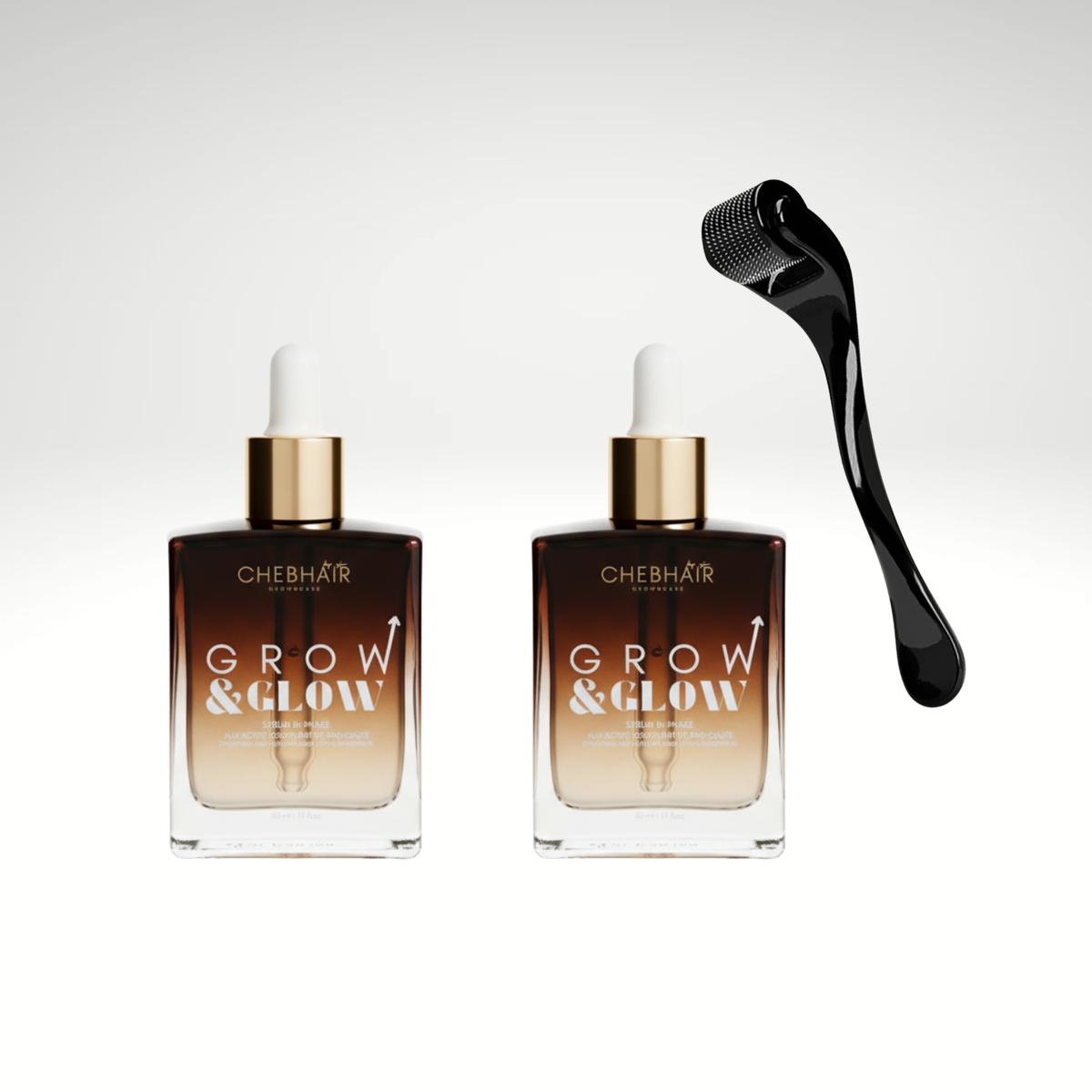 Pack "Essentiel" 2 Serum Grow & Glow 50 ml + 1 Dermaroller en Titane Offert